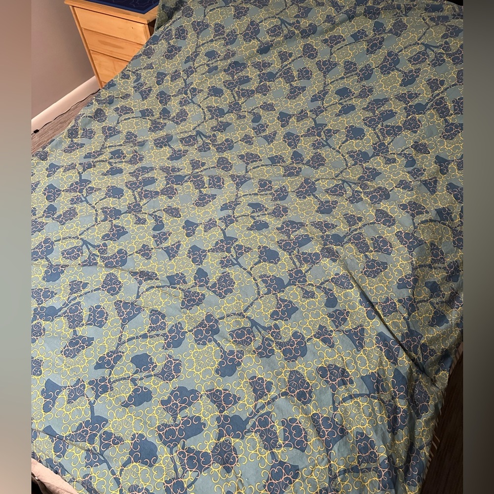 IKEA turquoise Andrea Blom Queen Duvet Cover and Shams